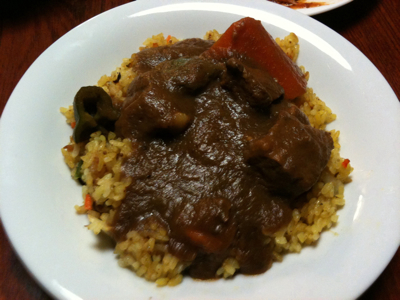 実家で晩御飯