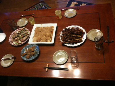 実家で晩御飯