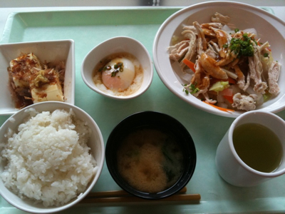 蒸し鶏と野菜の香酢ハチミツソース@社食